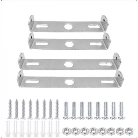 QORVA-Lot de 4 Pièces Support de Fixation Plafonnier 90mm/105mm Luminaires Support de Plaque de Plafond Plaques de Lampe de Plafond pour Plafonnier de Bureau à Domicile