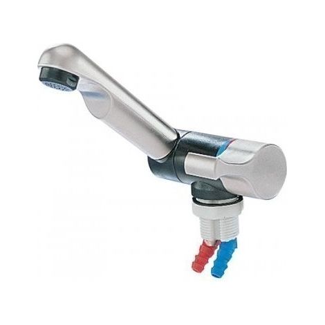 Robinet mitigeur chrome avec bec rabattable – Contacteur intégré pour pompe submersible – Installation facile Ø8/10 mm – Reich