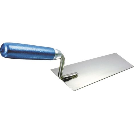 Kaufmann Berner Putzkelle, Glättkelle, rostfrei, Holzgriff, Stahl, 120x65 mm (1/2)