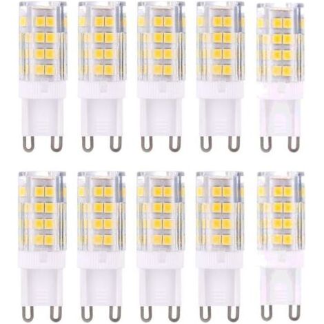 G9 LED Lampe Ampoules, Blanc Chaud 3000K 5W G9 LED Ampoule Lumiere équivalent aux ampoules halogènes de 40 W 420 lumens not dimmable, lot de 10 [Classe énergétique F]dengyank (1/4)
