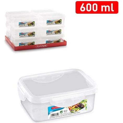 Contenitore Click Rettantolare per Alimenti - 600 ml