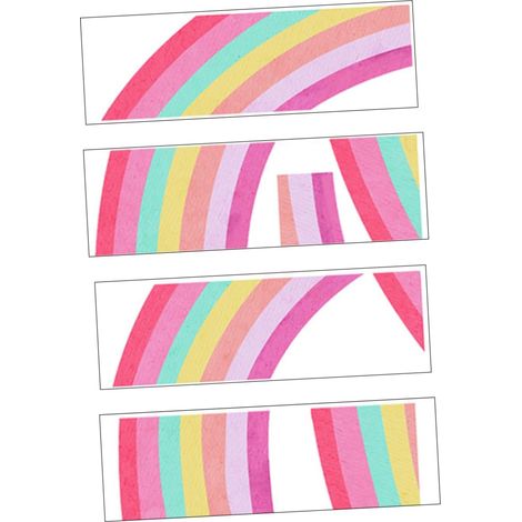Ensemble De Stickers Muraux Arc-en-ciel En Pvc Faciles À Décoller Et À Coller Pour De Garçons Et De Filles Décoration Lumineuse Et Amusante (1/5)