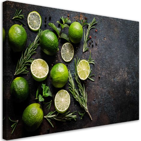 Tableau déco Épices de cuisine assaisonnées au citron vert 90x60 (1/5)