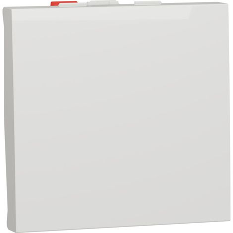 Unica - va-et-vient - 10A - connex rapide - 2 mod - Blanc antimicrob - méca seul (NU320320) (1/5)