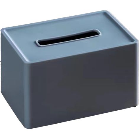 boîte de rangement pour mouchoirs de salon, boîte à mouchoirs avec fond en plastique, boîte de rangement pour mouchoirs.Gris clair (1/5)