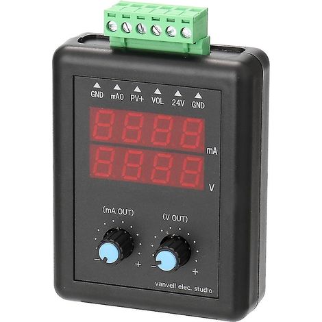 Générateur de signaux 4-20 mA 0-10 V, transmetteur de courant/tension 24 V, source de courant constant avec affichage (1/5)