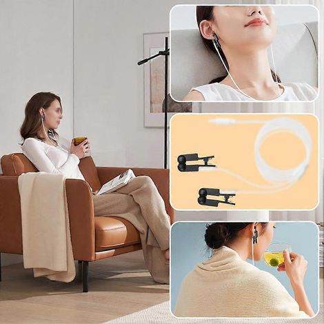 Électrodes auriculaires à clip, embouts en caoutchouc double face confortables, compatibles avec les appareils TENS et la stimulation CES (lot de 4). (1/5)