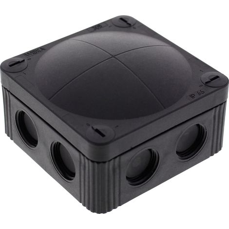 Wiska 10060580 Abzweigkasten (L x B x H) 85 x 85 x 51 mm Schwarz (RAL 9005) IP66/IP67 1 St. (1/2)