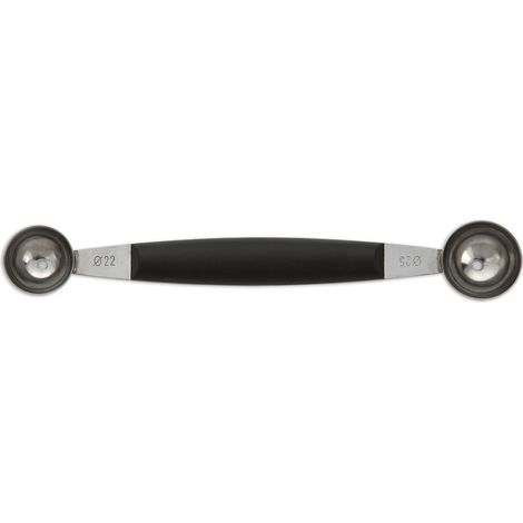 Decoratore di frutta a doppio svuotamento Arcos 613100 con lama in acciaio inox e mango Polipropilene ø 22 mm - 25 mm - 25 mm con coperchio del display
