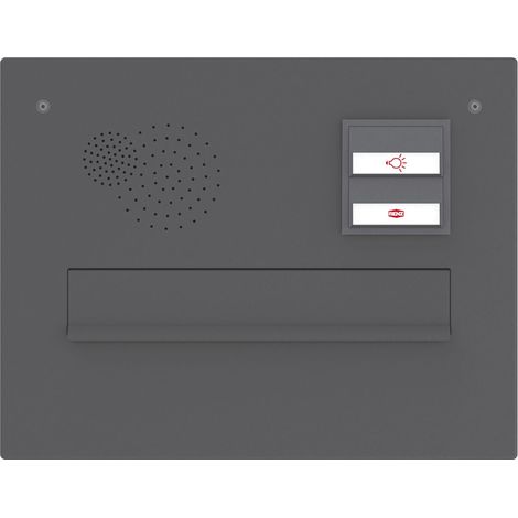 Renz Frontplatte eckig passend zu Unterputz Briefkasten 360x280mm, Stahl anthrazitgrau (1/2)