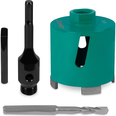 Vonroc – Carotteuse diamant Ø82mm SDS-Plus – Pour béton, maçonnerie et briques – Foret de centrage et adaptateur inclus – Longue durée de vie