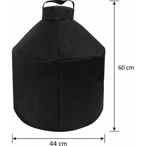 Housse de Barbecue Lourde 600D Noir 44 x 60 cm - Couverture de Protection (1/4)