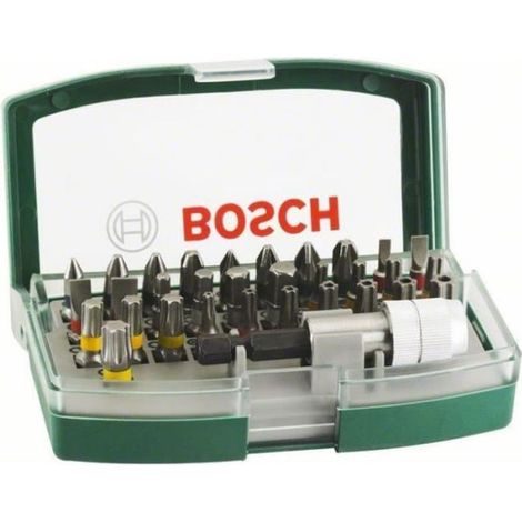 Boîtier d'embouts de vissage courts avec code couleur 31 pieces et 1 porte-embout - BOSCH (1/3)
