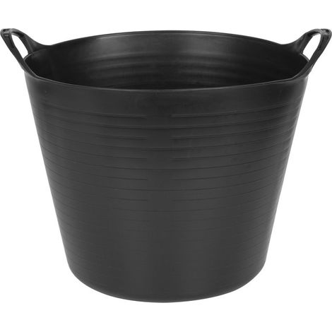 Eimer Strend Pro Flexi, schwarz, Bau, mit Ohren, 39x35,5 cm, 27 Liter (1/4)