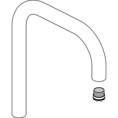 Sortie en U de 160 mm complète, 5 L/min, chromé