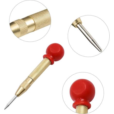 Pointeau à Frapper Automatique – 60-130 N, Acier Outil, Pour Métal, Bois Ou Acier