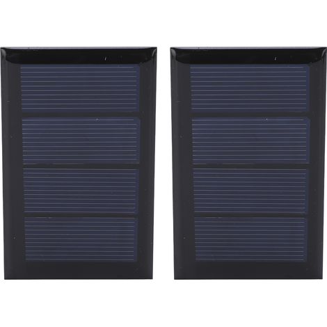Lot de 2 mini panneaux solaires 2V 210mA en polysilicium (80x50mm) pour projets de bricolage (1/5)