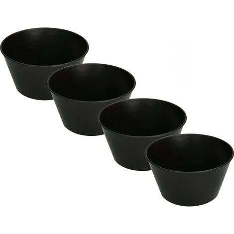 KOTARBAU Lot de 4 bols mélangeurs en caoutchouc de 2 l - Pour plâtre, mastic, arbres - Robuste et flexible - En PVC