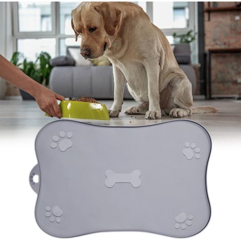 Wasserdichte Silikon-Tischmatte für Hunde und Katzen, rutschfest und rollbar, um das Verschütten von Wasser und Futter zu verhindern. (1/5)
