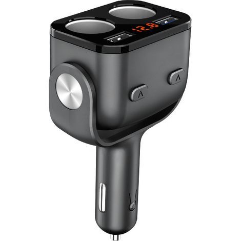 Double Prise Allume Cigare, BUVAYE 12 V/24 V Allume Cigare USB, 150 W avec Double QC3.0 et 20 W PD Type C LED Voltmètre Interrupteur Chargeur de Voiture pour Téléphone Portable Tablette GPS (1/5)