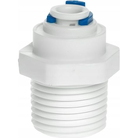 Conector rápido, conexión 1/2 GZ x 1/4 QC para filtros de agua y refrigeradores de ósmosis. (1/2)