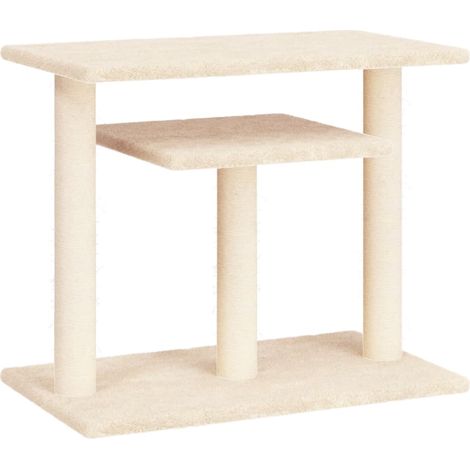 Krémfarbene Katzenbaum mit Plattformen 62,5 cm