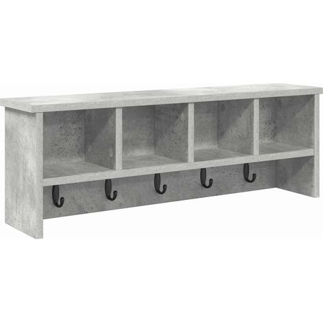 Maison Exclusive - Wandmontierter nachttisch mit Regal Beton Grau