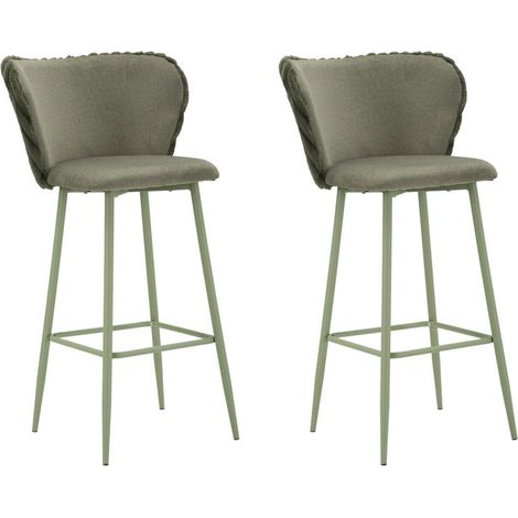 Lot de 2 Tabourets de Bar "Alaska" 106cm Vert (1/5)