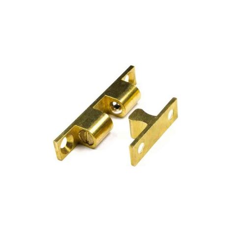 Chiusure a sfera in ottone forza 4 kg con riscontro e viti 11 x 60 mm
