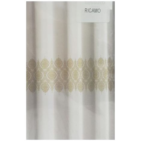 Tenda Doccia Tenda da Bagno Impermeabile e Lavabile 180x200cm Fantasia Ricamo
