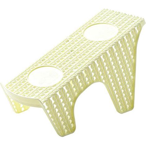 Rangement Chaussures Double Couche En Plastique PP Organisateur Gain De Place Pour Armoire Maison - Jaune