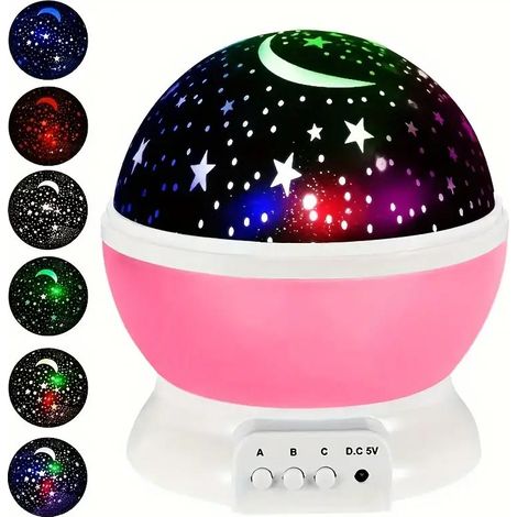 Proiettore di Luci e Stelle Atmosfera Galassie Colore Rosa Luce Cameretta