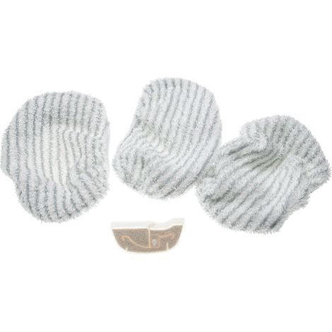 vhbw 4-Part Set compatible with Rowenta Steam Power RY6537WI / 4Q0 Steam Cleaner - Anti-Calc Filter + Microfibre Mop Pad