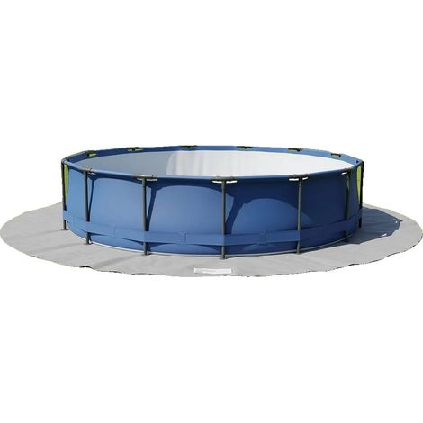 Couverture de piscine, diamètre 500 cm, géotextile en polyester durable, vert armée (1/2)