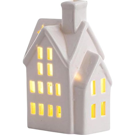 Maisons de Noël Illuminées Ornement de Bureau avec Lumière LED Décoration De Table De Noël Pour Décoration Du Foyer Intérieur, Table, Cheminée, Étagère, Fête, Saisonnier, Affichage, Style (1/5)