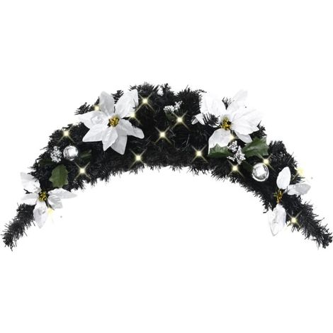 INLIFE Arche de Noël avec lumières LED Noir 90 cm PVC (1/5)