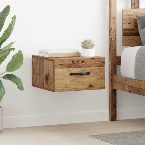 Nachttisch mit Schubladen Altholz 35 x 35 x 20 cm Holzwerkstoff