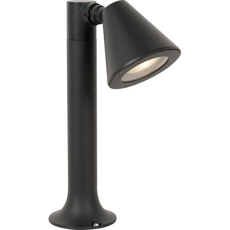 Moderner Außenpfosten schwarz 30 cm IP44 verstellbar - Ciara