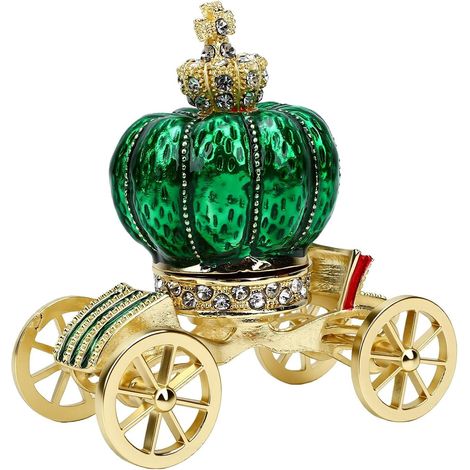 Enamelled Pumpkin-Shaped Jewelry Box, 8.5x4.5x9 cm (1/5)