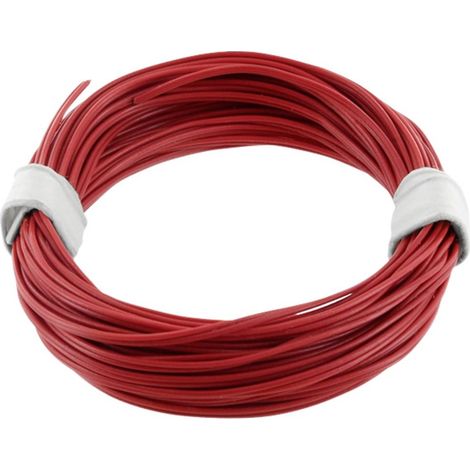 econ connect KZL2X008RT5 Fil de câblage 2 x 0.08 mm² rouge 5 m
