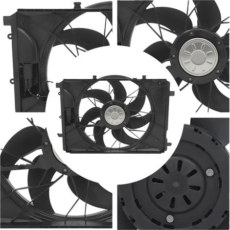 Ventilador de refrigeración, 600 W, 12 V, 7 aspas, motor sin escobillas, para Mercedes-Benz 2008-2018 (1/5)