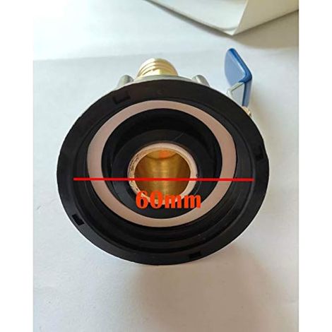 Adaptateur pour réservoir IBC, adaptateur de vidange pour réservoir IBC S60X6 vers robinet de jardin en laiton avec tuyau de 1 pouce pour huile, carburant et eau (1/4)