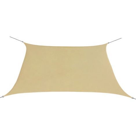 Voile de parasol,Voile d'ombrage pour Jardin Balcon en Tissu Oxford Carré 2 x 2 m Beige -57017 (1/4)