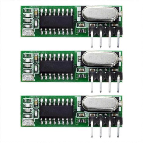 3 pièces mhz superheterodyne RF récepteur et émetteur module (1/5)