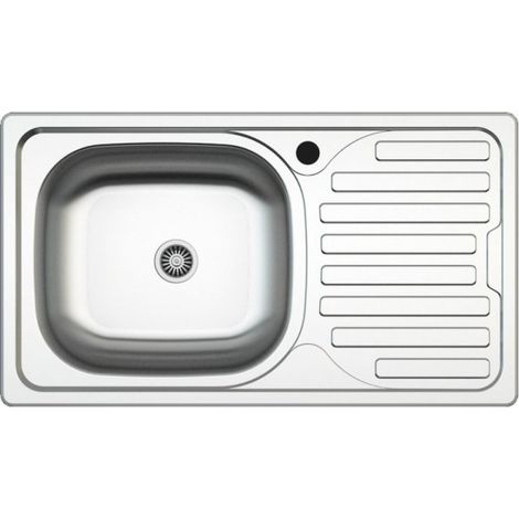 Lavello incasso cucina acciaio 76x43.5 una vasca e gocciolatoio destro SA07DX Samet