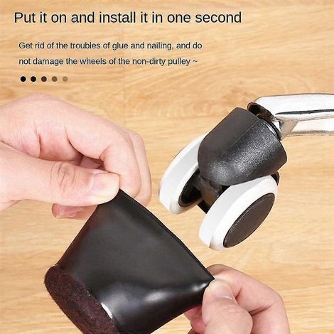 10x Embouts de protection en caoutchouc pour roulettes de lit et de chaise de bureau, pieds de meubles, coupelles pour roulettes, protections de sol (1/5)