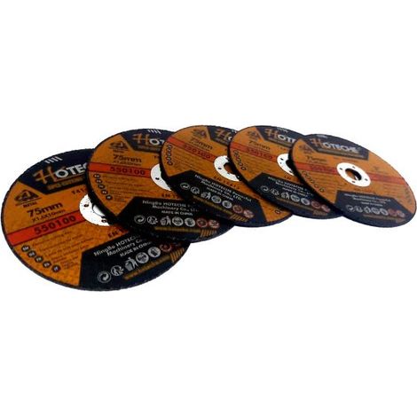 5 PEZZI DISCO ABRASIVO DA TAGLIO FERRO 75MM 1.6x10MM ULTRA SOTTILE Art. 550100 (1/5)