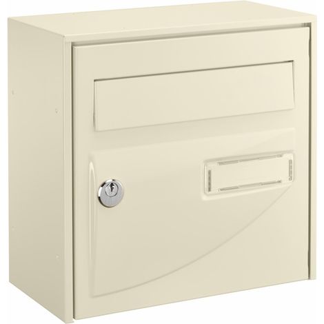 Decayeux – Boîte aux lettres Probat compact ton pierre – Dimensions L302 x H292 x P157 mm – Tôle d'acier électrozinguée – Goulotte antivol