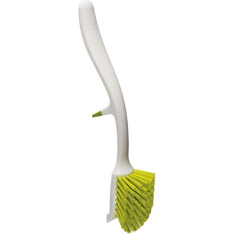 Joseph Joseph - Spazzola da cucina per pulizia dei piatti con Supporto per Lavello, Spugna lavapiatti con manico, Verde (1/5)