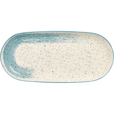 Ovaler Servierteller 15,5 x 33 cm blau (1/5)